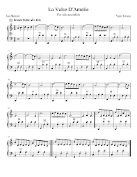 Yann Tiersen La Valse D Amelie ноты для аккордеона La Valse D Amelie Sheet Music For Accordion Solo Musescore Com