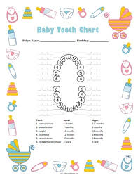 Baby Boy Tooth Chart Free Printable Allfreeprintable Com