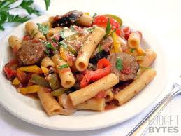 Simmer over low heat for 15 to 20 minutes, or until the sauce has sufficiently thickened. Sausage Pepper Pasta Budget Bytes
