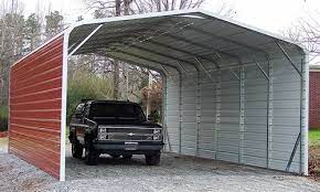 30x36 Boxed Eave Triple Wide Steel Carport Alan S Factory Outlet Metal Carports Carport Designs Carport