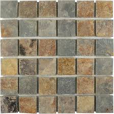 Mosaic tile is any combination of tile sizes, colors, shapes and/or materials, set in a sheet for easy installation. 12 X 12 Grey Black Red Orange Brown Somertile Scr2qss Cliff Quad Sunset Slate Natural Stone Mosaic Floor And Wall Tile Ceramic Floor Tile Flooring Materials Fcteutonia05 De