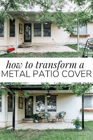 In architecture, an overhang is a protruding structure that may provide protection for lower levels. How To Transform An Ugly Metal Patio Cover Love Renovations