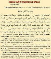 Aşure günü bu yıl 30 eylül'e denk geliyor. Asure Gunu Okunacak Dualar Nelerdir