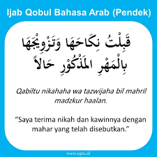Teks Ijab Qobul Dalam Bahasa Arab Pendek Dan Singkat Iqra Id
