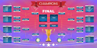 Soccer Champions Final Scoreboard Template On Dark Backdrop
