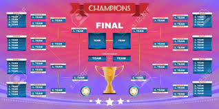 Soccer Champions Final Scoreboard Template On Dark Backdrop