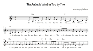 The Animals Went In Two By Two Rhymes For Kids Camp Songs Kids Songs