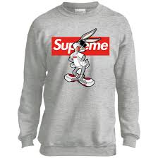 This pullover hoodie is also best gift for birthday, chirstmas, new year, father's day, mother's day, valentine's day, st. Bug Bunny Rabbit Supreme Youth Sweatshirt Unicornaz Fortnite Sport Trending Apparel