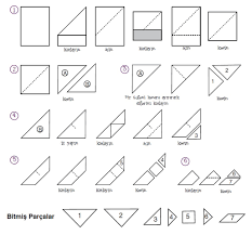 Kartondan ev şeklindeki geometrik guguklu saat. Tangram Projedenizi
