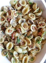 Orecchiette Pasta With Mushrooms And Pancetta My Favorite Short Pasta Shape Is Orecchiette Which Means Li Orecchiette Pasta Mushroom Pasta Italian Dishes