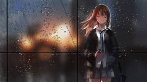 We hope you enjoy our growing collection of hd images to use as a background or home screen for. Hd Wallpaper Girl Anime Rain Glass Light Schoolgirl Wallpaper Flare