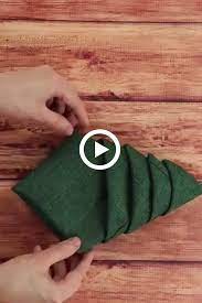 Christmas Napkin Folding Idea Christmas Napkin Folding Christmas Napkins Christmas Tree Napkins