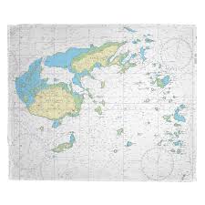 fiji islands south pacific nautical chart blanket in 2019