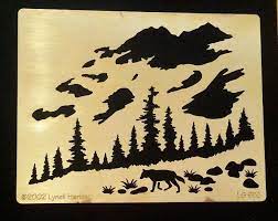 Maybe you would like to learn more about one of these? Winter Mountain Scene Dreamweaver Brass Stencil Christmas Trees Rock Forest Wolf Mountain Scene Christmas Tree Rock Stencils