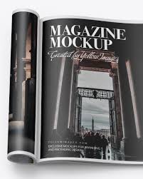 Download Matte Magazine Mockup In Stationery Mockups On Yellow Images Object Mockups PSD Mockup Templates