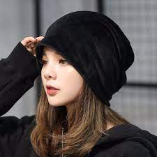 Winter Hats For Woman Beanies Flannel Coverhead Cute Hat Girl Autumn Beanies Caps Warmer Ladies Casual Cap Hats For Women Korean Fashion Hat Hat Fashion