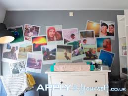 There's no need to deal with the hassle of wallpaper, paint or stencils when you can easily apply and reposition printed, patterned, blue or pink walls decals effortlessly. Wall Mural Polaroids Custom Design Removable Temporary Baby Room Nursery Applyityourself
