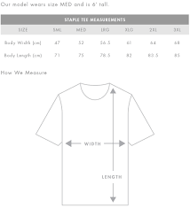 Bella Unisex T Shirt Size Chart Coolmine Community School