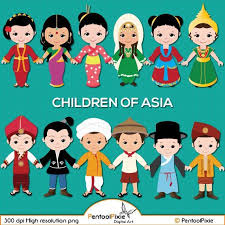 Children Of Asia Clipart Asian Kids Children Unity Clipart Etsy In 2020 Asian Kids Clip Art Asia
