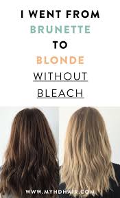 I Went From Brunette To Blonde Without Bleach Here S How Lighten Hair Naturally How To Lighten Hair Hair Color Remover