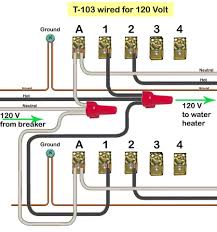 120v supply to line load neut. Http Waterheatertimer Org How To Wire T104 Intermatic Timer Html Diy Water Diy Water Heater Pool Light