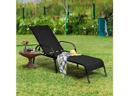 Patio recliner adjustable lounge chair with cushion sofa chair outdoor furniture. Costway 2pcs Outdoor Patio Lounge Chair Chaise Fabric Adjustable Reclining Armrest Black Stacksocial