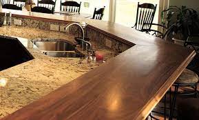 Wood countertops for your bar or kitchen. Walnut Wood Raised Breakfast Bar Countertops In Virginia Bar Countertops Kitchen Island Bar Outdoor Kitchen Countertops