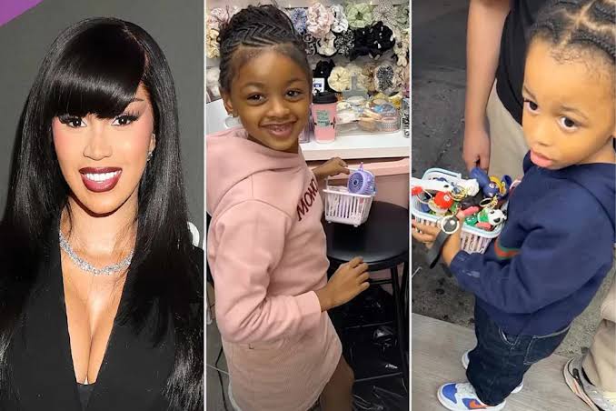 Cardi B's Kids Kulture, 6, and Wave, 3, Look All Grown Up on Cute Shopping  Trip for Toys and Cotton Candy