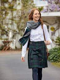 Midi Kilt Black Watch Von Oneil Of Dublin Tartan Fashion Tartan Skirt Outfit Tartan Clothing
