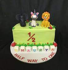 32 Elegant Photo Of Half Birthday Cake Albanysinsanity Com Half Birthday Cakes Half Birthday Jungle Birthday Cakes