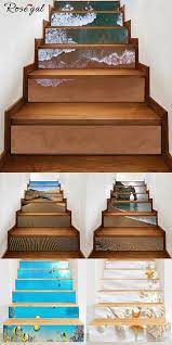adhesif escalier motif de la mer et de la plage stickers escalier contremarche rosegal adhesifdeco s stickers escalier renover escalier escaliers de la cave