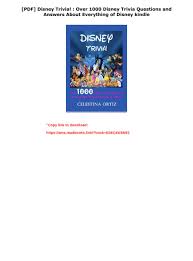 Have fun making trivia questions about swimming and swimmers. Pdf Disney Trivia Over 1000 Disney Trivia Questions And Answers About Everything Of Disney Kind Text Images Music Video Glogster Edu Interactive Multimedia Posters