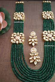 Kundan Long Necklace Kundan Layered Necklace Long Kundan Etsy In 2021 Bead Jewellery Bridal Gold Jewellery Beaded Jewelry