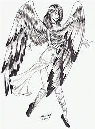 Even if you don't post your own creations, we appreciate feedback on ours. Dark Haired Angel Lineart By Sharem On Deviantart