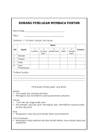 Apakah membaca merupakan definisi paling benar? Borg Penilaian Pantun