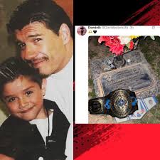 Dominik Mysterio went to Eddie Guerrero's grave site with the IC belt ❤️