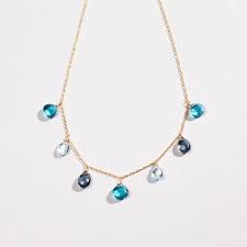 Aquamarine Necklace Gemstone Necklace For Women Aquamarine Etsy In 2020 Blue Gemstone Necklace Gemstone Jewelry Handmade Gold Gemstone Necklace