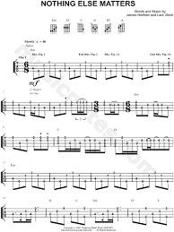 Anyone who has seen or heard the s & m concert will notice the split section showing how they performed both the live concert and the studio version of. Metallica Nothing Else Matters Ukulele Tab In E Minor Download Print Sku Mn0119177
