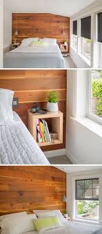 Bedroom Design Ideas Wood Accent Wall Behind The Bed With Floating Nightstand In 2020 Wood Accent Wall Bedroom Bedroom Wall Wall Decor Bedroom
