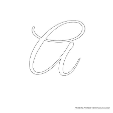 Elegant Cursive Alphabet Stencils In Printable Format Cursive Alphabet Alphabet Stencils Letter Stencils Printables
