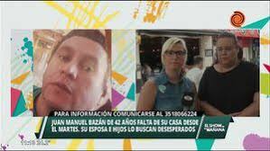Buscan a Juan Manuel Bazán