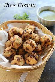 Deep Fried Rice Balls Rice Bonda Recipe Indian Snack Recipe Indian Snack Recipes Indian Snacks Quick Indian Snacks