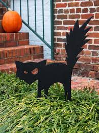 Black Cat Outdoor Halloween Decoration Scary Halloween Decorations Outdoor Halloween Diy Outdoor Halloween Outdoor Decorations