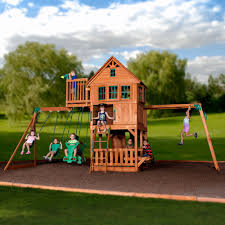 Skyfort Ii Wooden Swing Set Swing Set Wooden Swing Set Wooden Swings