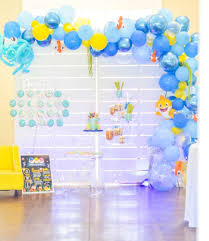 1st Birthday Balloon Decoration Ideas For Boy Baby Shark Birthday Party Ideas Photo 1 Of 23 Incredibles Birthday Party Shark Birthday Party Boy Birthday Parties