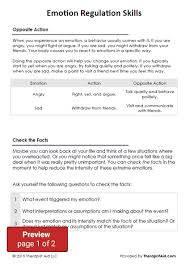 Dbt Emotion Regulation Skills In 2020 Dbt Dialectical Behavior Therapy Dbt Skills Worksheets