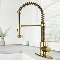 It comes with five different designs and a very affordable price range. Gold Kitchen Faucets Wayfair