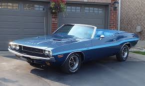 Gorgeous 1970 Dodge Challenger Convertible R T B7 Blue With A B5 Blue Interior And Rare V6b Side Stripe 383 Powered Classic Cars Muscle Classic Cars Dodge