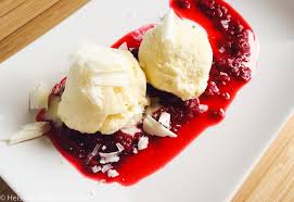 Homepage Heisse Himbeeren Vanilleeis Lebensmittel Essen