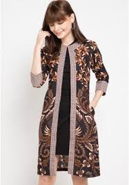 Outer Kp Saziva Sgn Pb From Batik Putra Bengawan In Brown 1 Wanita Model Baju Wanita Desain Blus